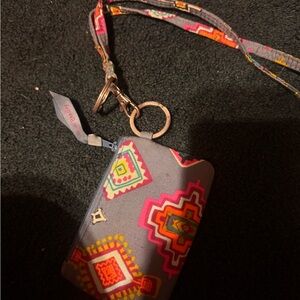 Vera Bradley wallet and lanyard